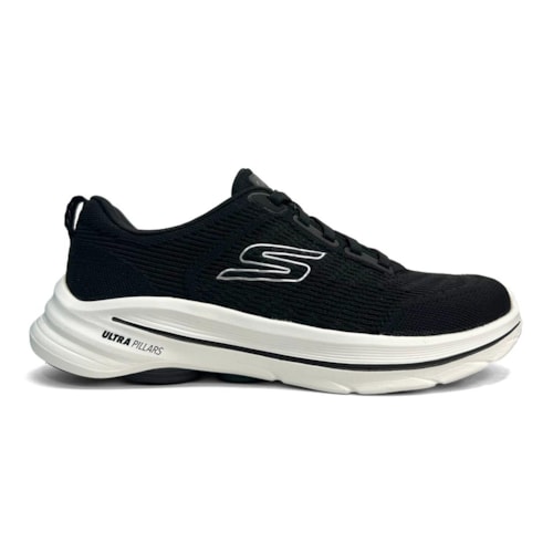 Detalhe - Tênis Skechers Feminino Go Walk 8 Britt 125920 Preto