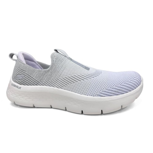 Tênis Skechers Feminino Go Walk Flex 124827 Cinza/Lavanda