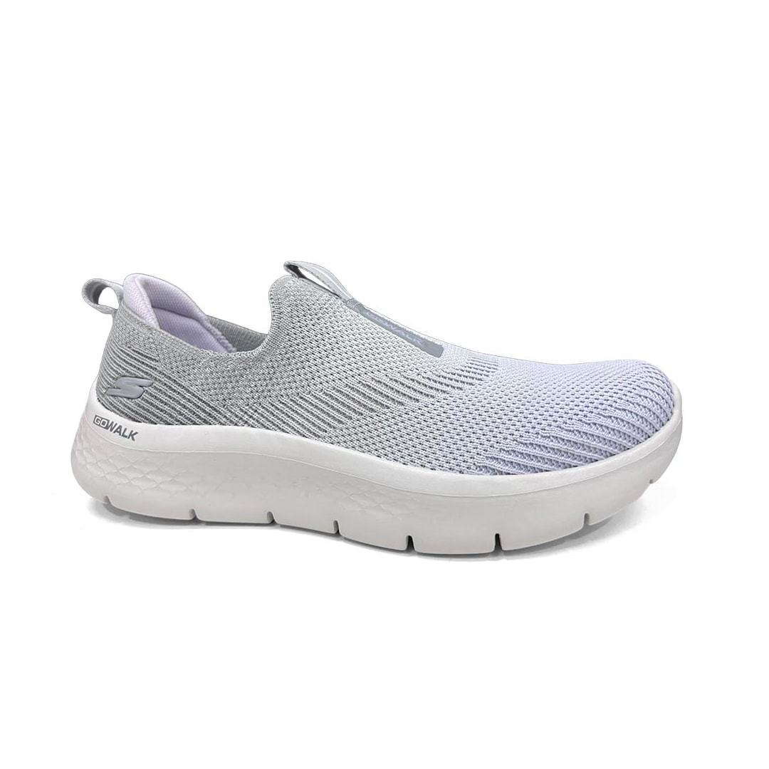 Tênis Skechers Feminino Go Walk Flex 124827 Cinza/Lavanda Tênis Skechers Feminino Go Walk Flex 124827 Cinza/Lavanda