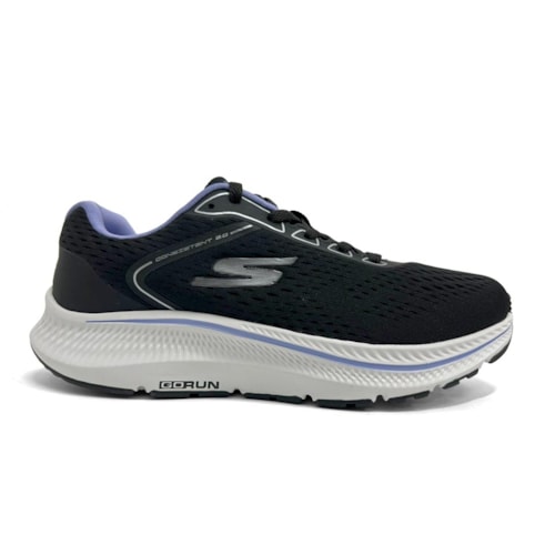 Detalhe - Tênis Skechers Go Run Consistent 2.0 128607 Preto/Lavanda