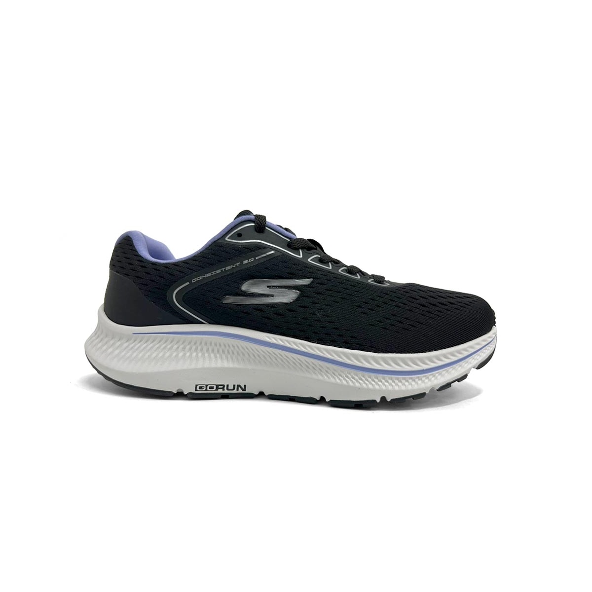 Tênis Skechers Go Run Consistent 2.0 128607 Preto/Lavanda Tênis Skechers Go Run Consistent 2.0 128607 Preto/Lavanda