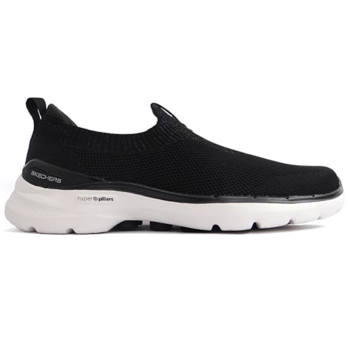 Tenis Skechers Go Walk 6 Vibrant Smile Preto/Branco