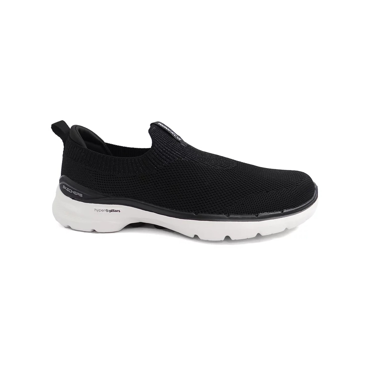 Tênis Skechers Go Walk 6 Vibrant Smile Preto/Branco Tênis Skechers Go Walk 6 Vibrant Smile Preto/Branco