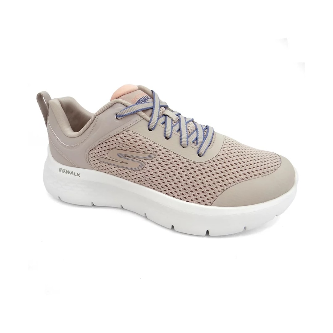 Tênis Skechers Go Walk Flex 124817 Castanho/Rosa