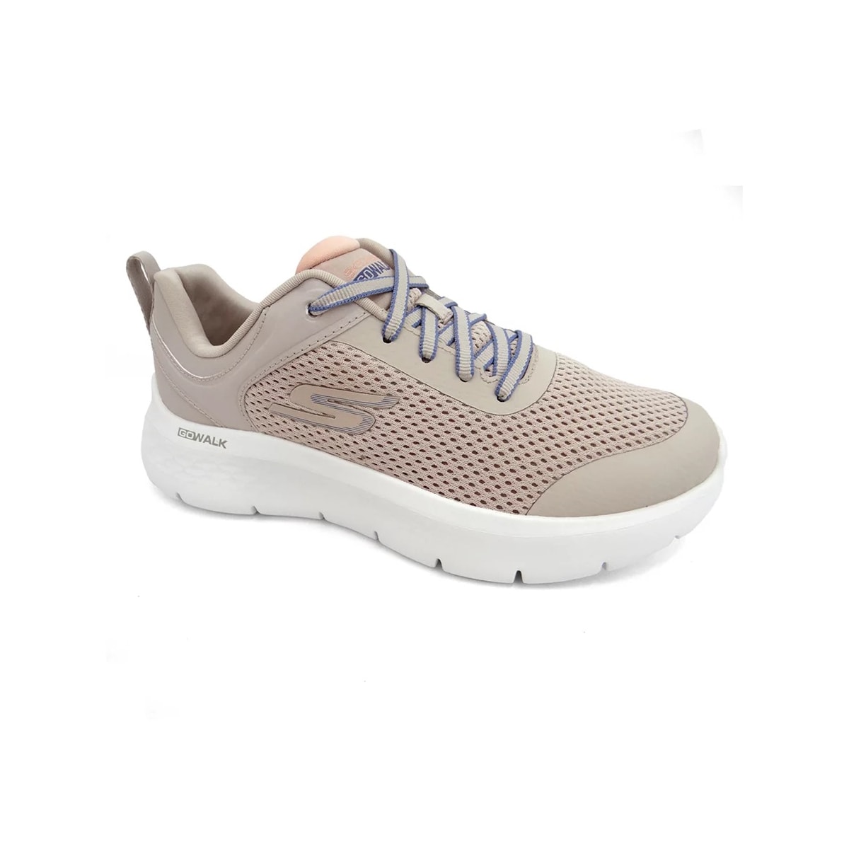Tênis Skechers Go Walk Flex 124817 Castanho/Rosa Tênis Skechers Go Walk Flex 124817 Castanho/Rosa
