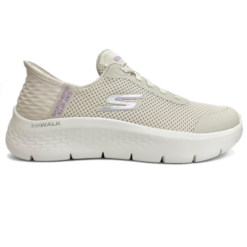 Detalhe - Tênis Skechers Go Walk Grand Entry 124836 Creme