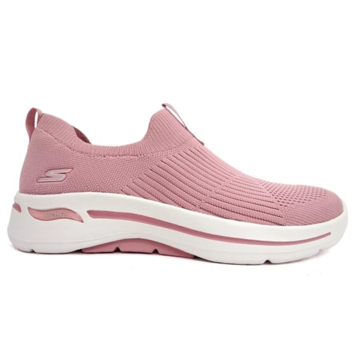 Tenis Skechers Go Walk March Fit - Iconic Rosa Claro