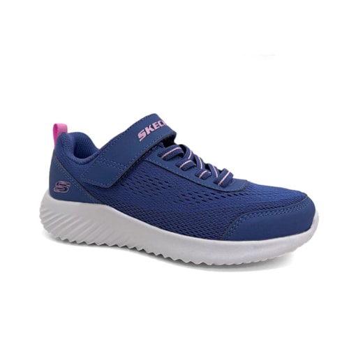 Tênis Skechers Infantil Bounder Free And Easy 303622 Azul Marinho