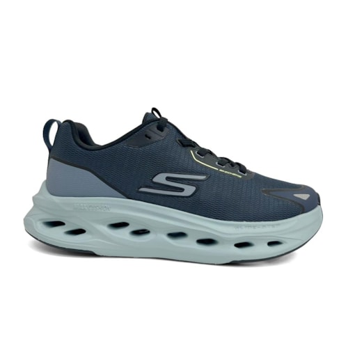 Detalhe - Tênis Skechers Masculino Cushioning Glide-Step 220417 Azul