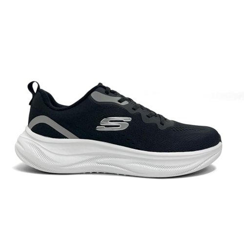 Detalhe - Tênis Skechers Masculino Esporte Cloud 233043 Preto