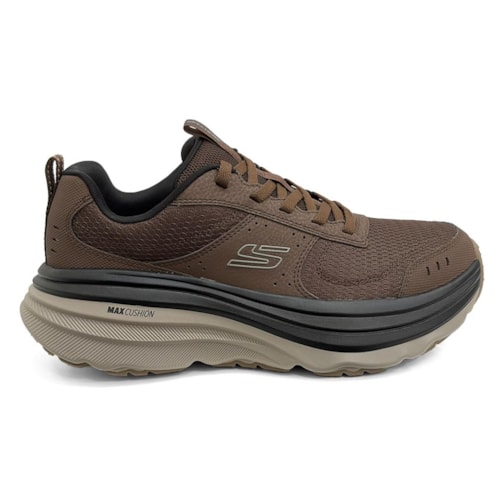 Detalhe - Tênis Skechers Masculino Esporte Max Cushioning Zirrus 237818 Marrom