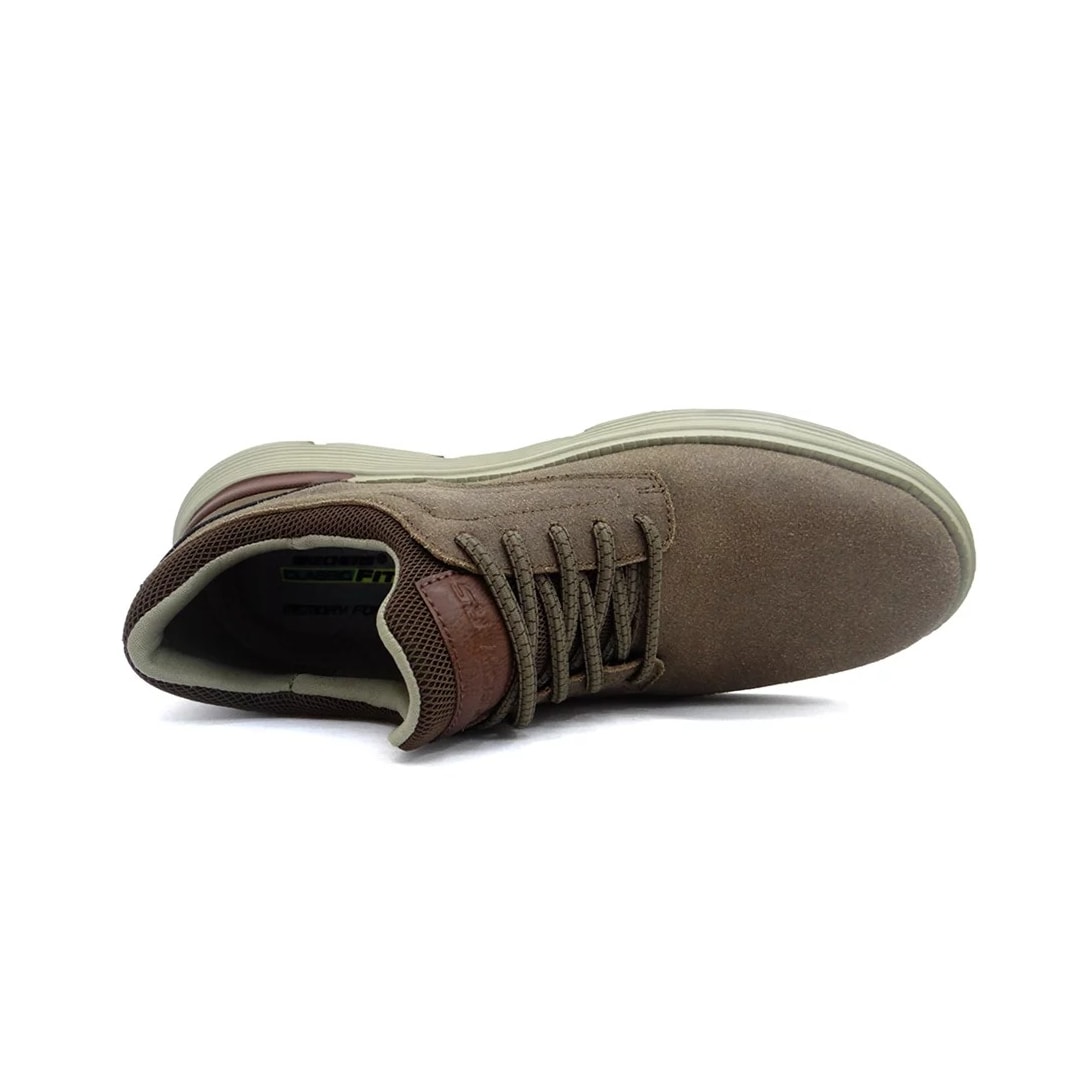 Tênis Skechers Masculino Garza-Zen Alto Marrom Claro