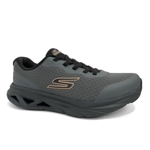 Tênis Skechers Masculino Glide-Step Vortex 221041 Carvão