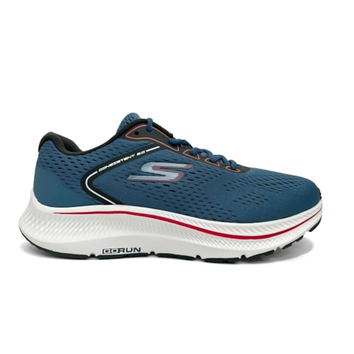 Detalhe - Tênis Skechers Masculino Go Run Consistent 220865 Azul Marinho