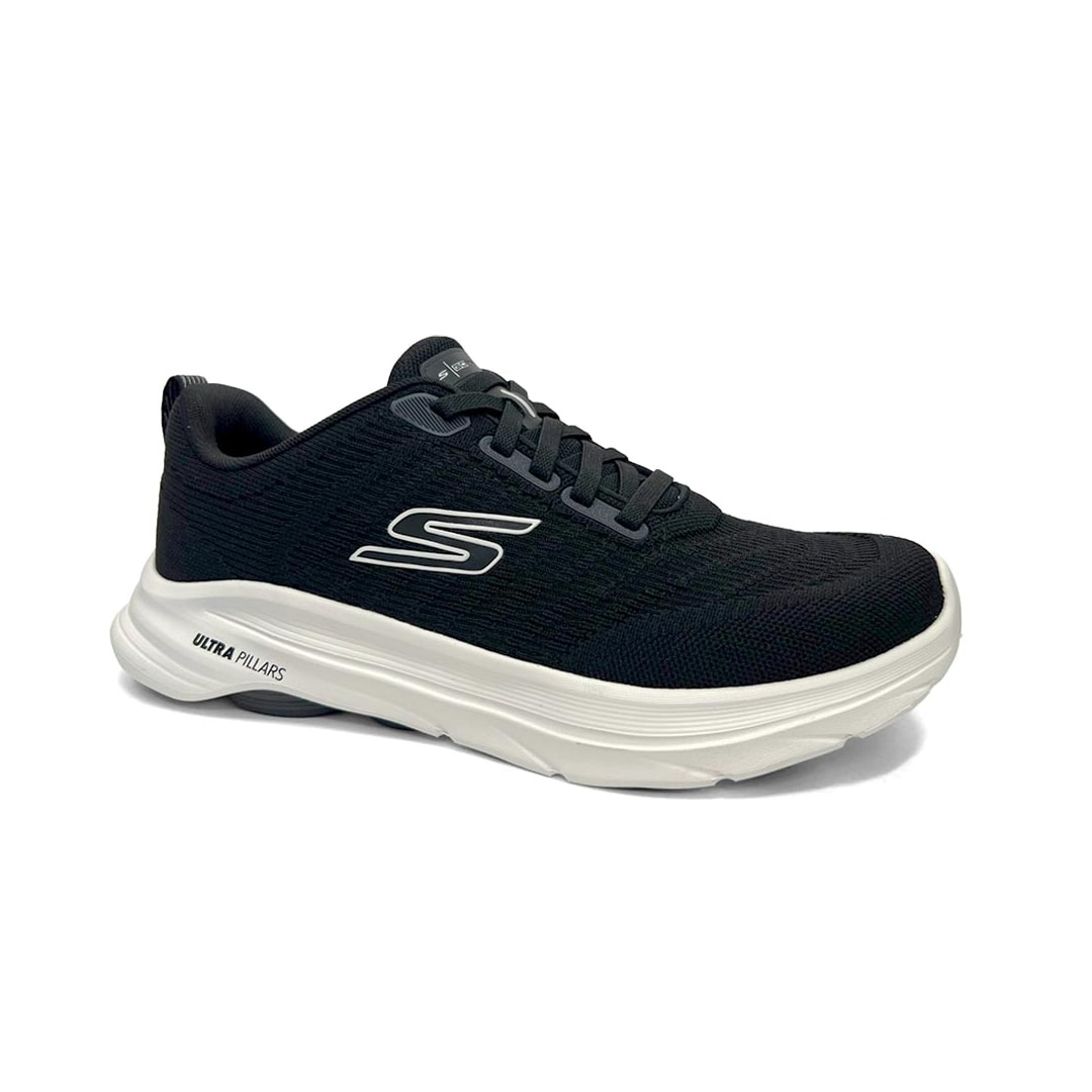 Tênis Skechers Masculino Go Walk 8 Day 216782 Preto/Branco Tênis Skechers Masculino Go Walk 8 Day 216782 Preto/Branco