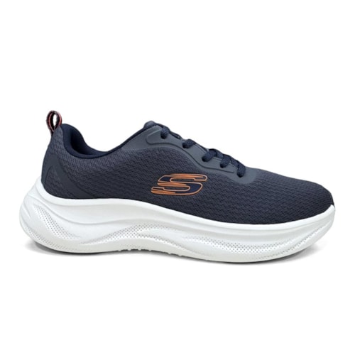 Detalhe - Tênis Skechers Masculino Skech Cloud 894621 Azul Marinho