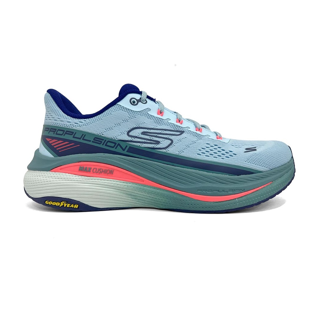 Tênis Skechers Max Cushioning Propulsion 128901 Azul Claro