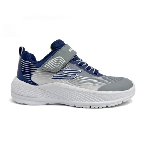 Detalhe - Tênis Skechers Menino Microspec Advance 403926L Azul Marinho