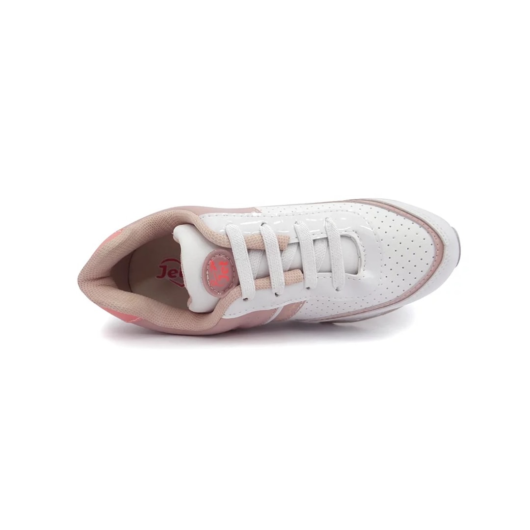 Tênis Street Infantil Menina 10.125 Jet Kids Branco/Rose