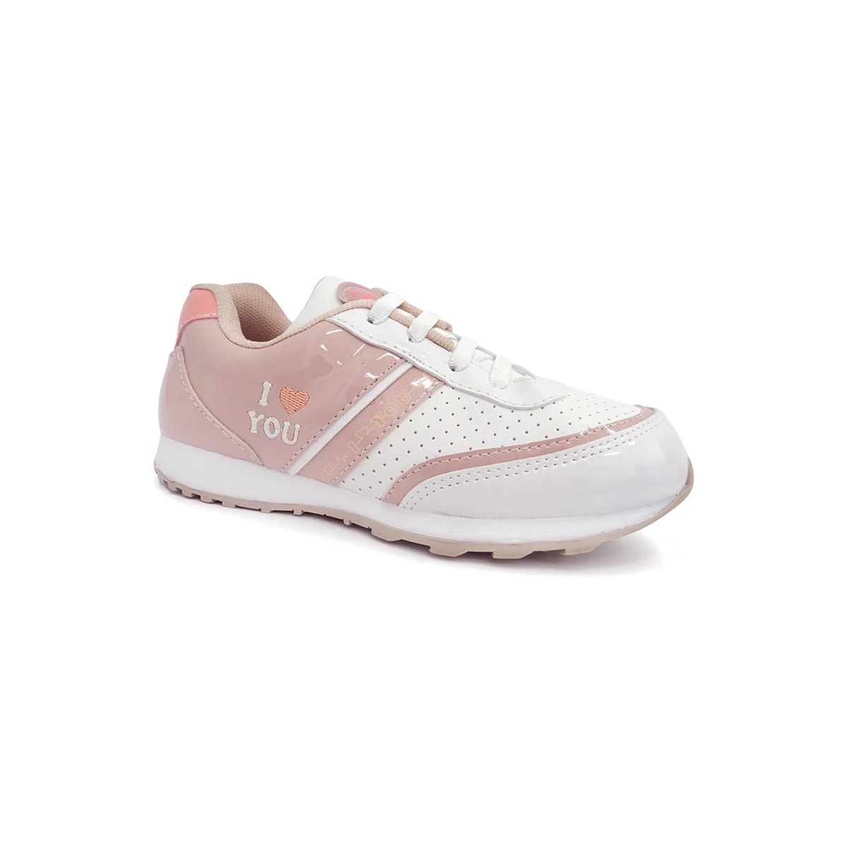 Tênis Street Infantil Menina 10.125 Jet Kids Branco/Rose Tênis Street Infantil Menina 10.125 Jet Kids Branco/Rose