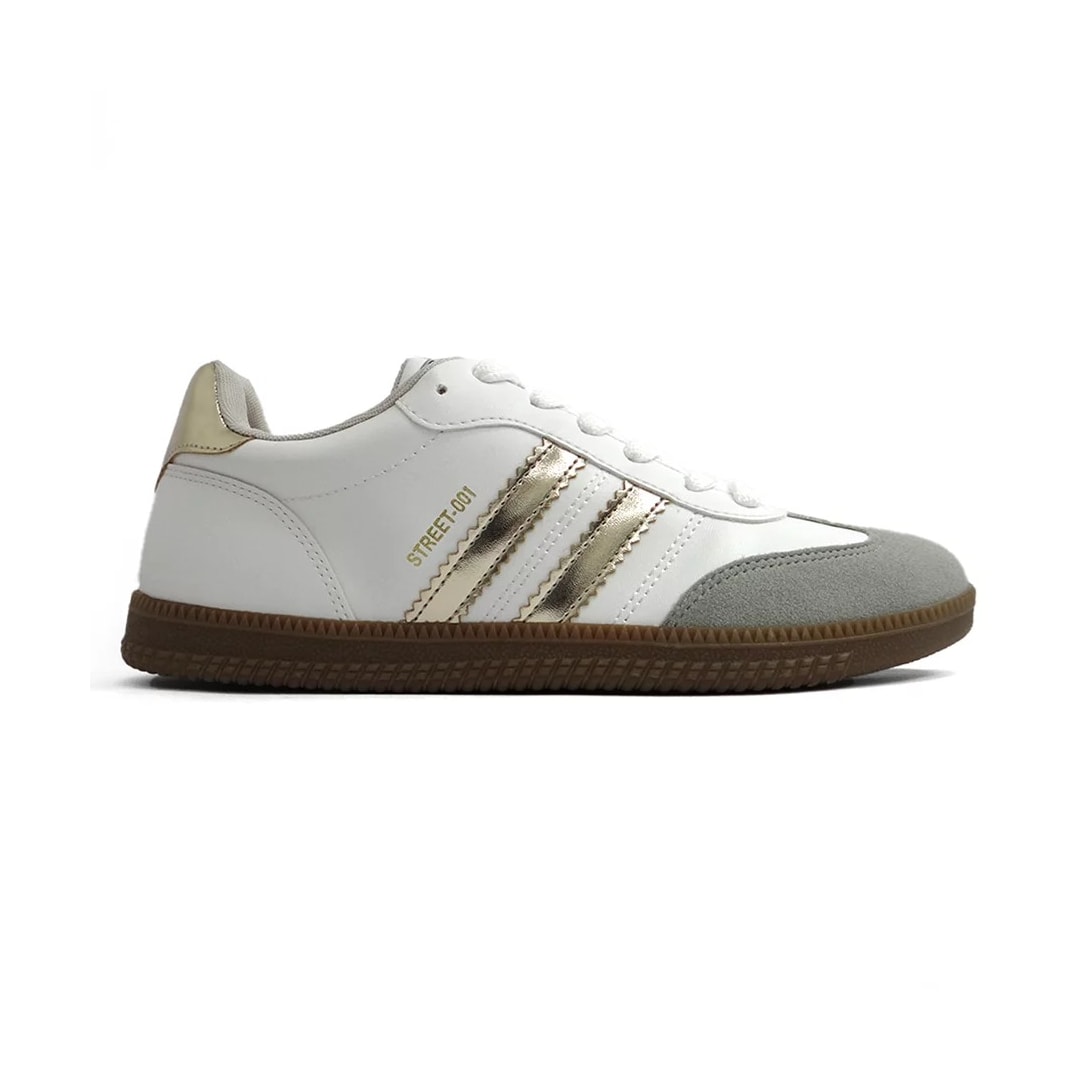 Tênis Sua Cia Casual 8355.15421 Branco/Dourado Tênis Sua Cia Casual 8355.15421 Branco/Dourado