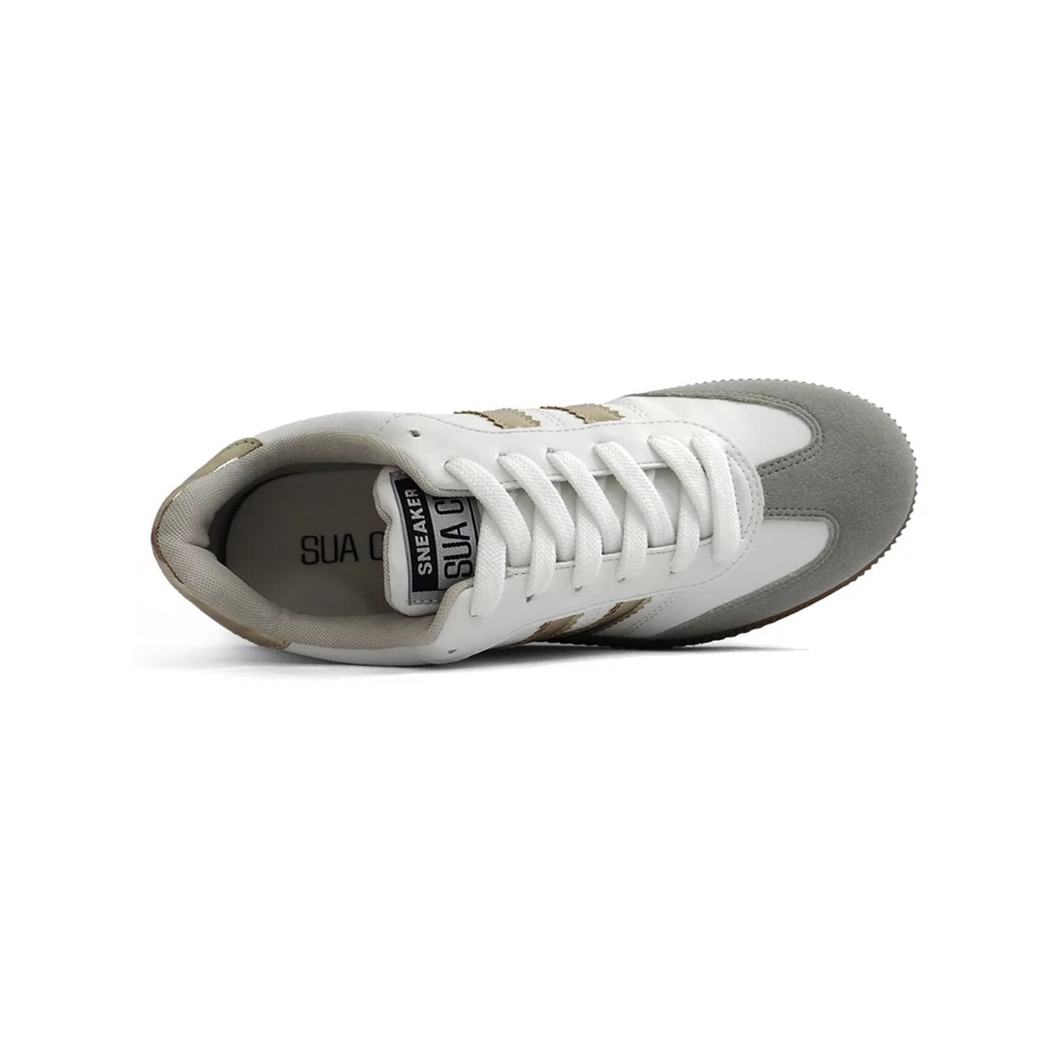 Tênis Sua Cia Casual 8355.15421 Branco/Dourado Tênis Sua Cia Casual 8355.15421 Branco/Dourado