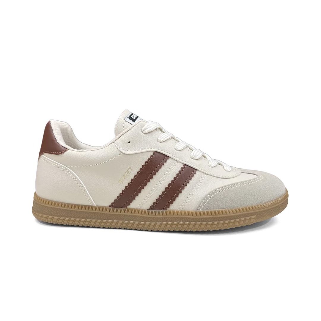 Tênis Sua Cia Casual 8355.16327 Off White/Marrone Tênis Sua Cia Casual 8355.16327 Off White/Marrone