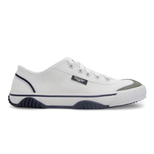 Detalhe - Tênis Topper Futsal New Casual V 4124642 Branco/Azul