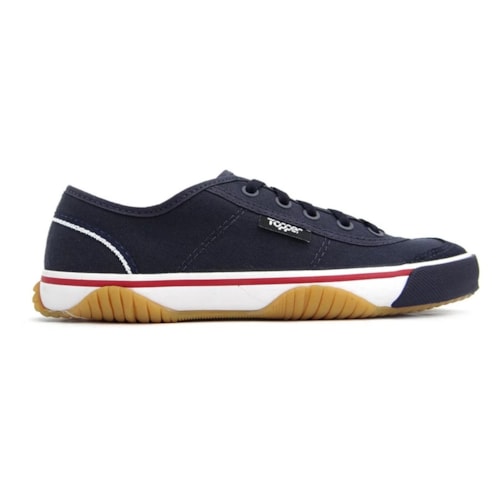 Detalhe - Tênis Topper Futsal New Casual V 4124642 Marinho/Branco/Verme