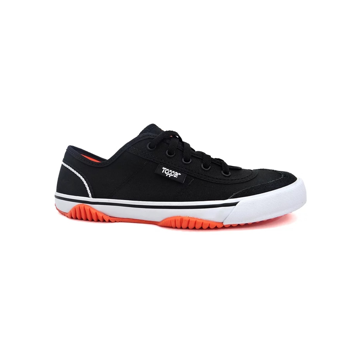 Tênis Topper Futsal New Casual V 4124642 Preto/Laranja Tênis Topper Futsal New Casual V 4124642 Preto/Laranja