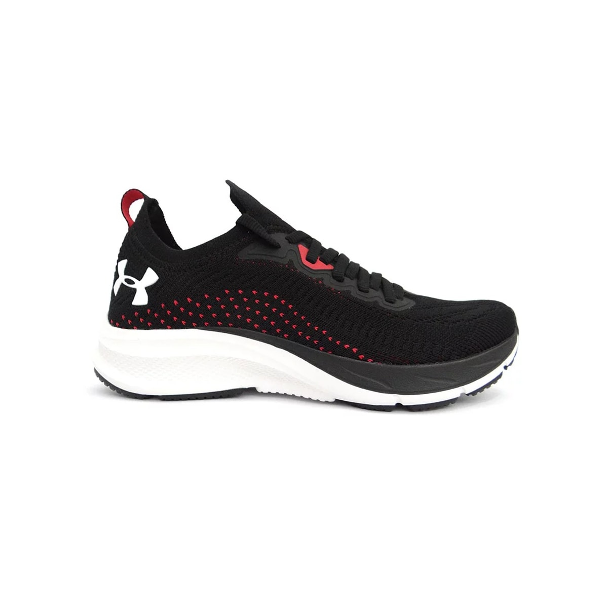 Tênis Under Armour Feminino Charged Slight Preto/Vermelho Tênis Under Armour Feminino Charged Slight Preto/Vermelho