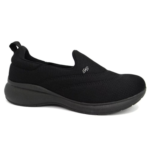 Tenis Usaflex Casual Feminino Slip On Ab6415 Preto