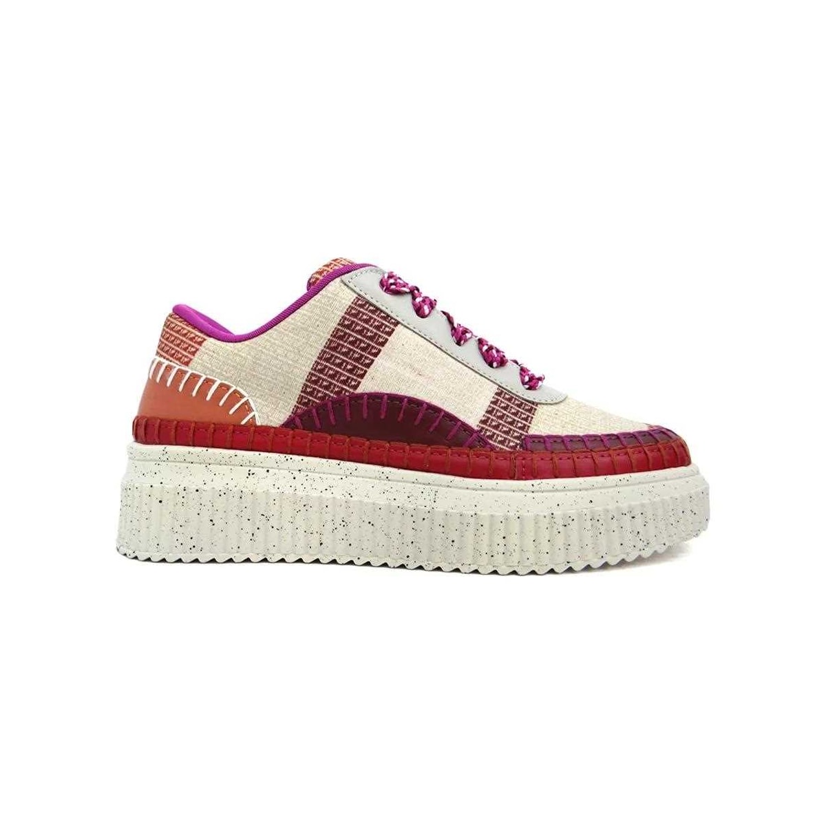 Tênis Valentina Casual 605003 Bege/Amora/Scarlet Tênis Valentina Casual 605003 Bege/Amora/Scarlet