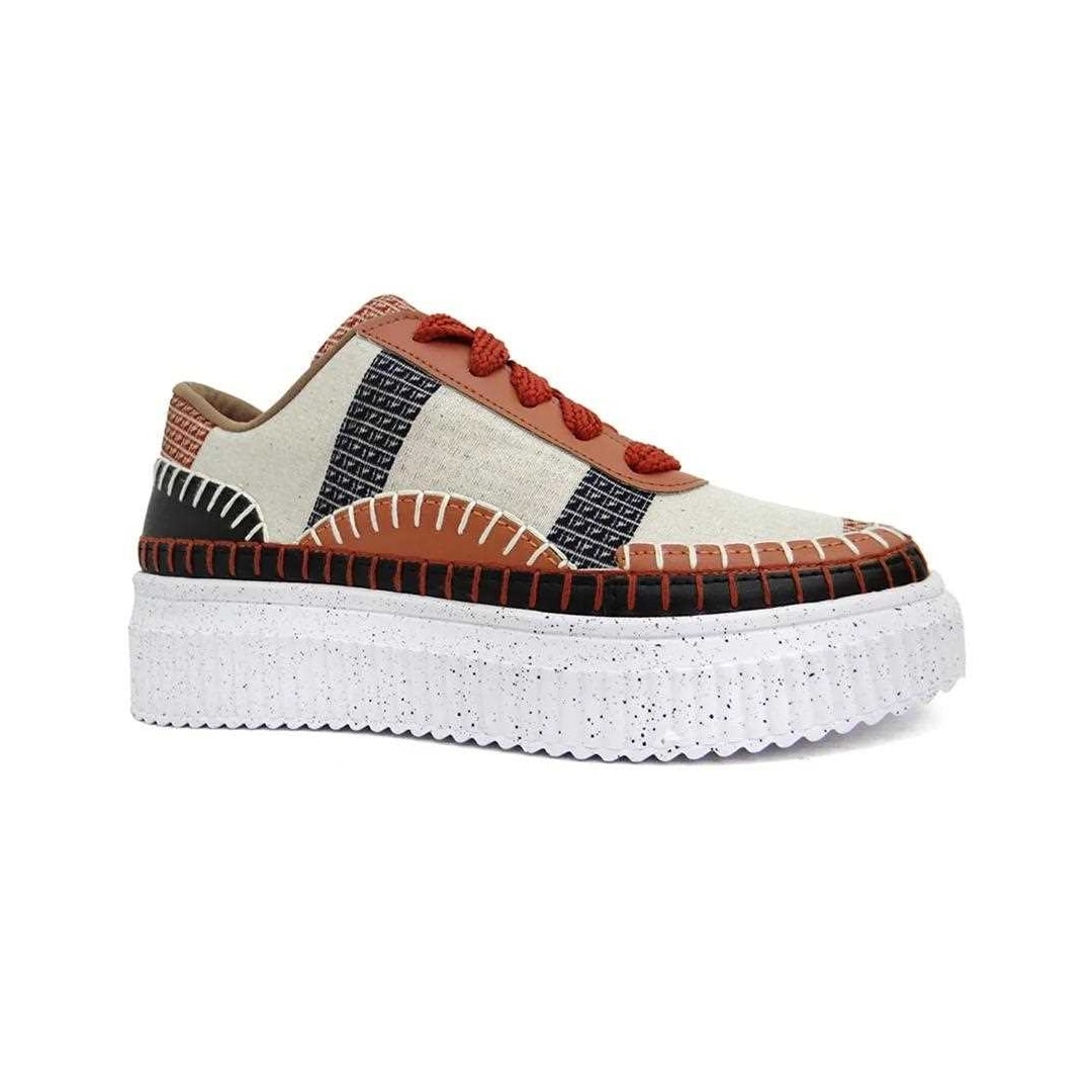 Tênis Valentina Casual 605003 Cru/Terracota Tênis Valentina Casual 605003 Cru/Terracota