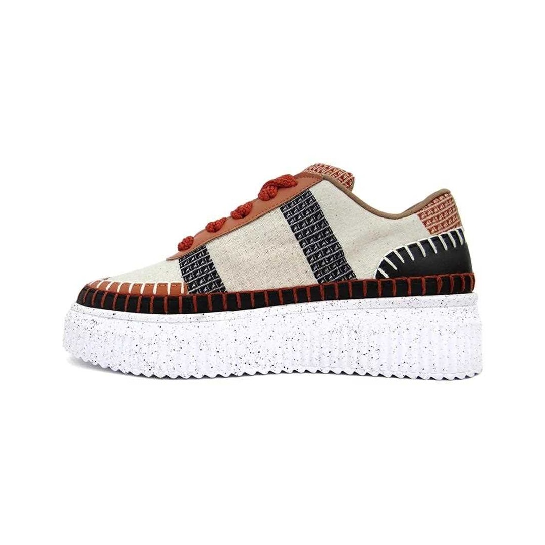 Tênis Valentina Casual 605003 Cru/Terracota Tênis Valentina Casual 605003 Cru/Terracota