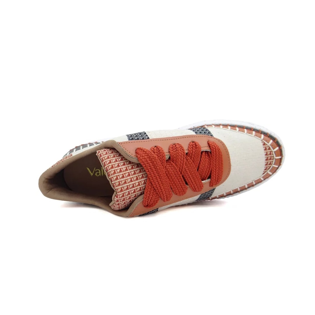 Tênis Valentina Casual 605003 Cru/Terracota Tênis Valentina Casual 605003 Cru/Terracota