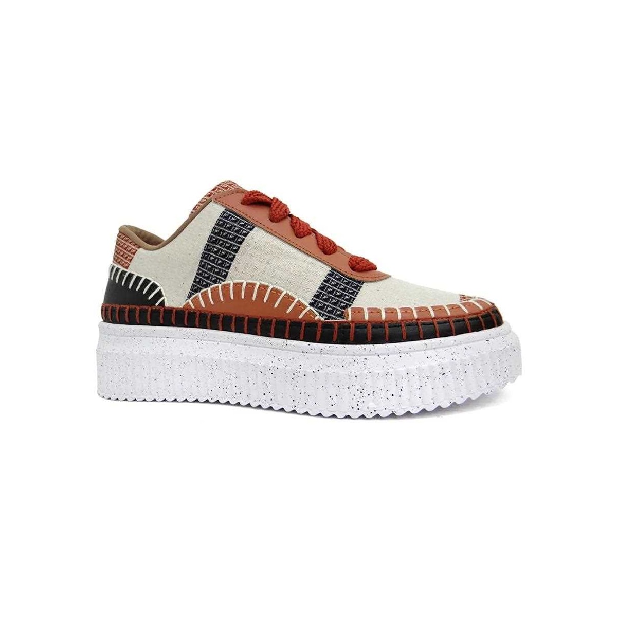 Tênis Valentina Casual 605003 Cru/Terracota Tênis Valentina Casual 605003 Cru/Terracota