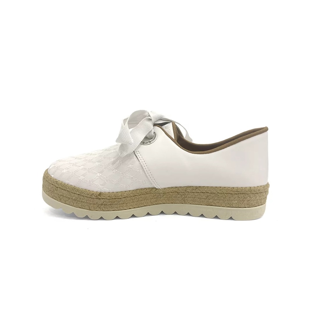 Tênis Valentina Casual Oxford 396056 Off White