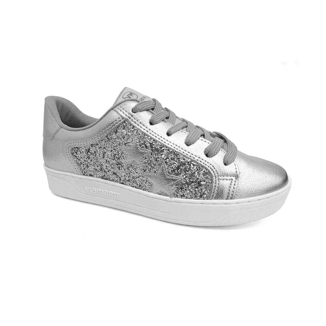 Tênis Via Marte Casual 020-008 Prata/Prata Tênis Via Marte Casual 020-008 Prata/Prata