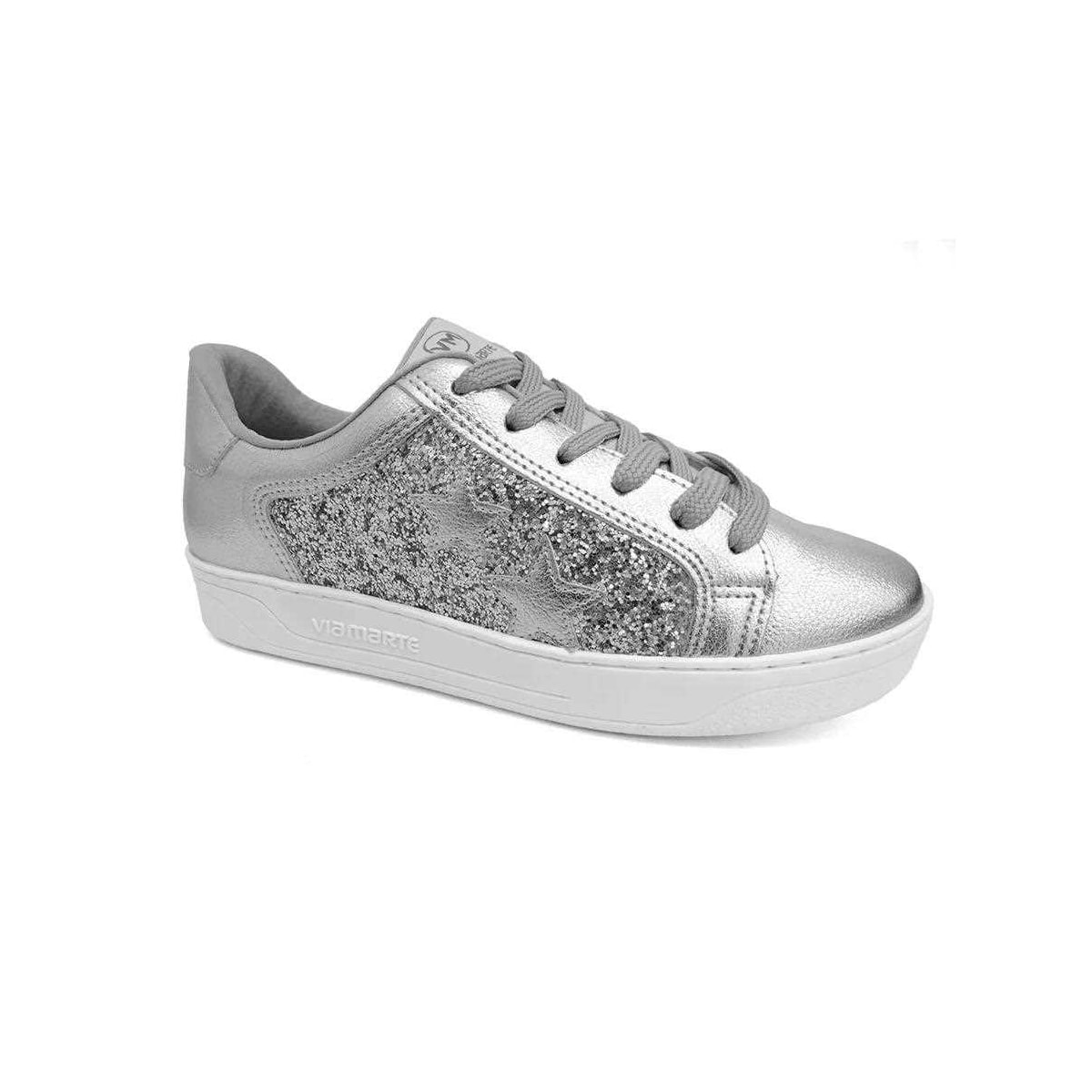 Tênis Via Marte Casual 020-008 Prata/Prata