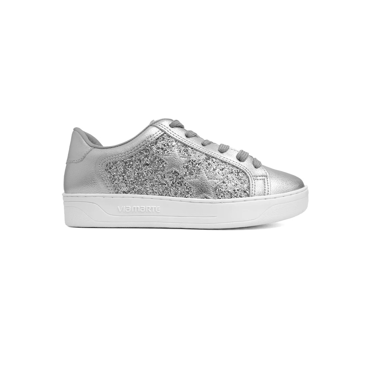 Tênis Via Marte Casual 020-008 Prata/Prata Tênis Via Marte Casual 020-008 Prata/Prata