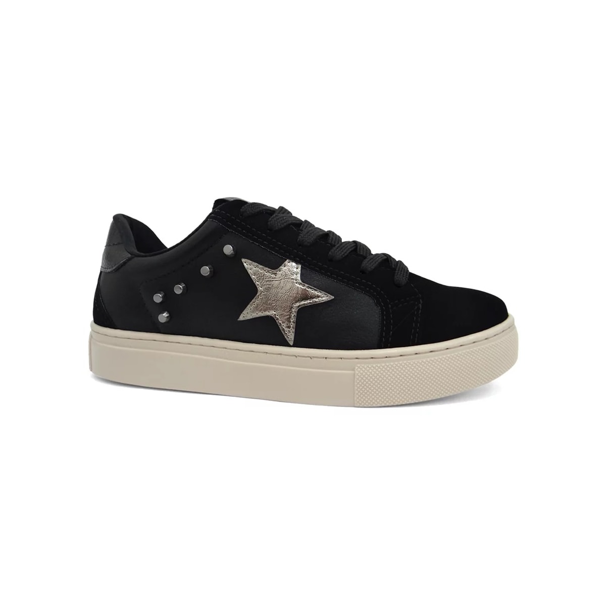 Tênis Via Marte Casual 082-009 Preto/Preto/Grafite Tênis Via Marte Casual 082-009 Preto/Preto/Grafite