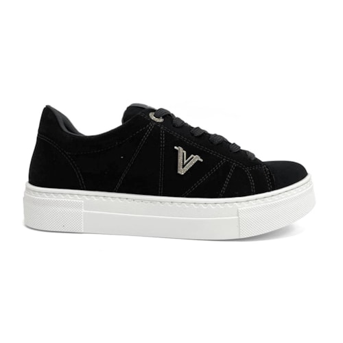 Detalhe - Tênis Via Marte Casual 138-021-01 Preto
