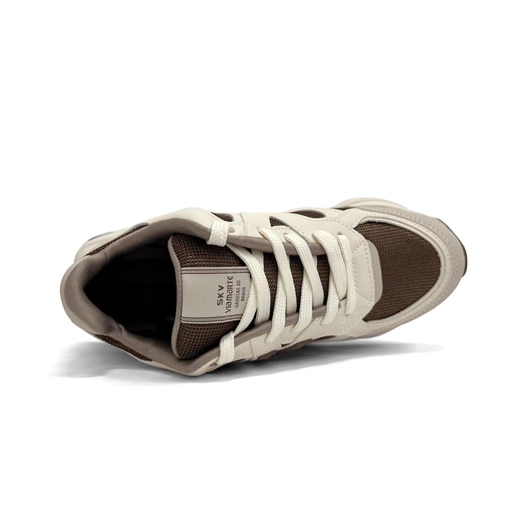Tênis Via Marte Casual 158-023-21 Bege/Marfim/Cinnamon