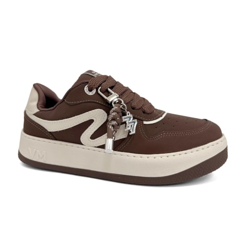 Tênis Via Marte Casual 209-014-14 Dark Brown/Marfim