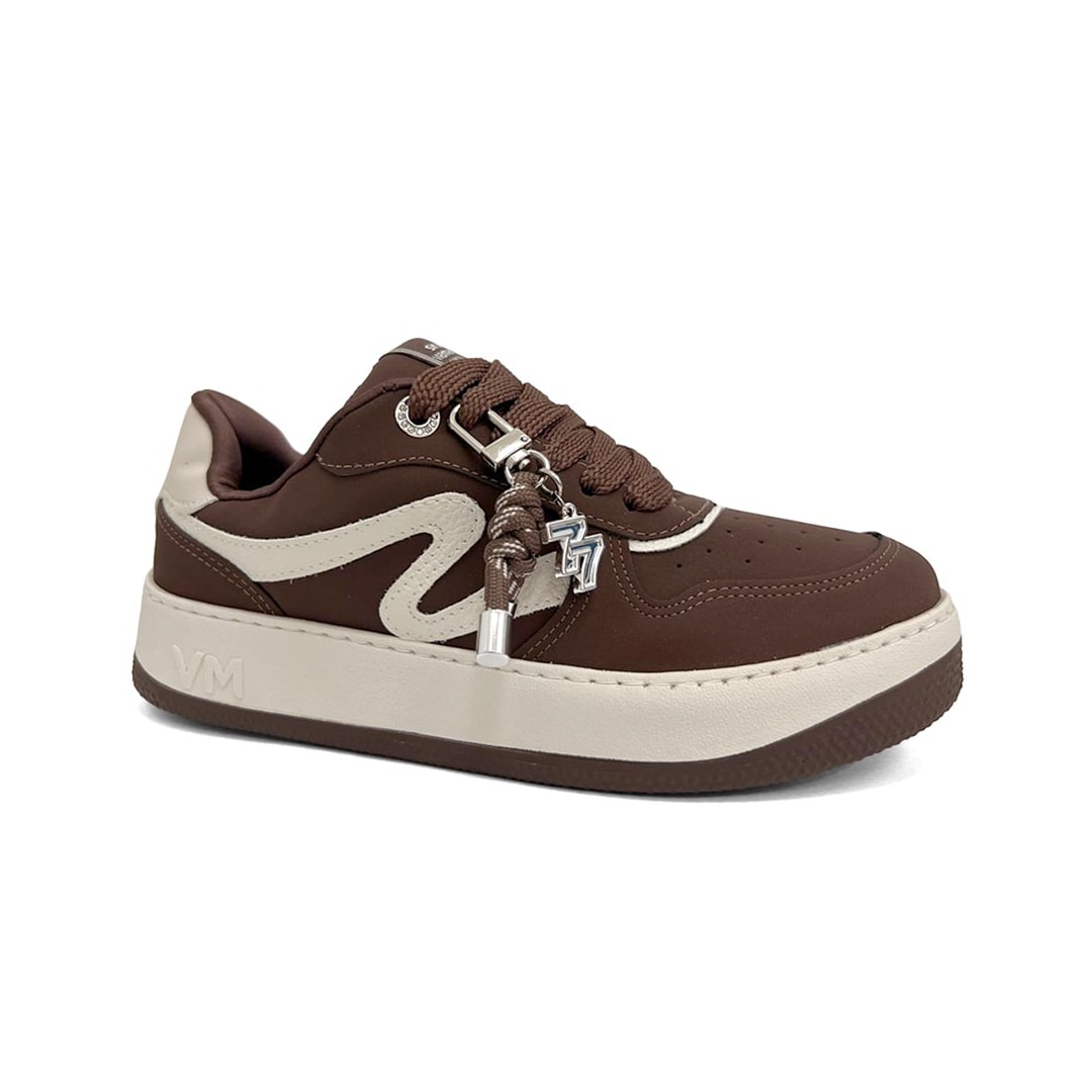 Tênis Via Marte Casual 209-014-14 Dark Brown/Marfim