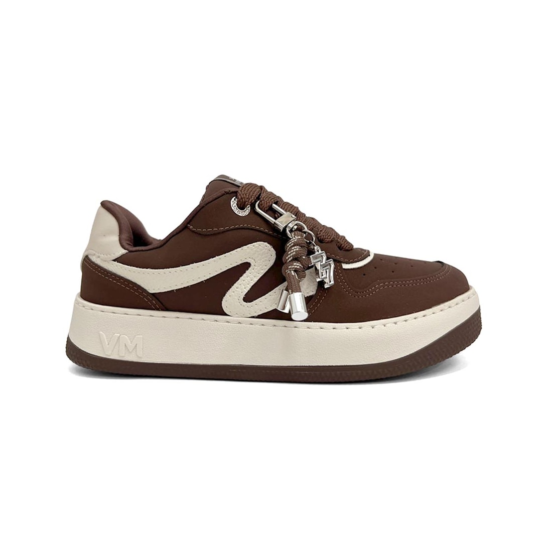 Tênis Via Marte Casual 209-014-14 Dark Brown/Marfim Tênis Via Marte Casual 209-014-14 Dark Brown/Marfim