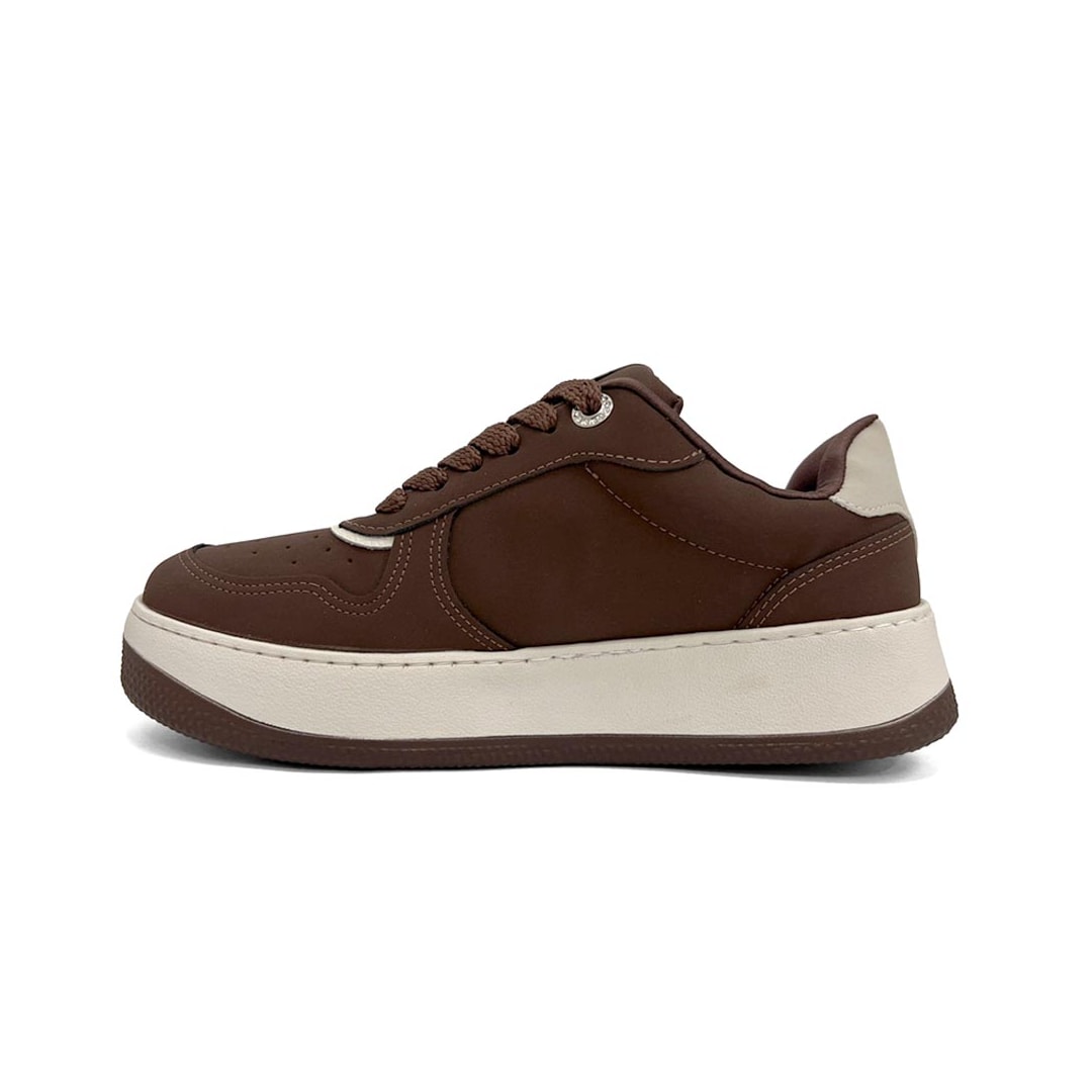 Tênis Via Marte Casual 209-014-14 Dark Brown/Marfim