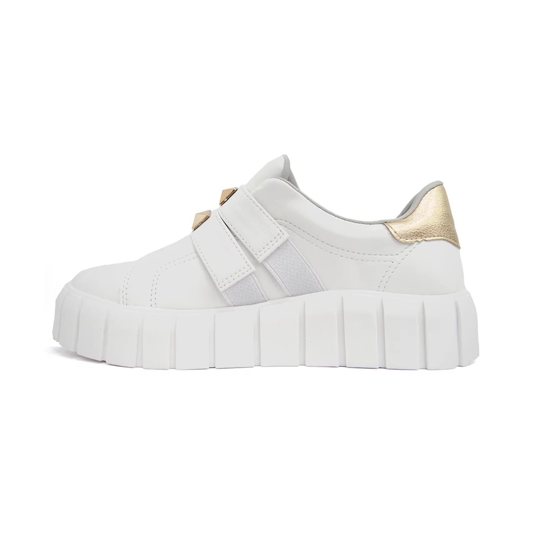 Tênis Via Marte Casual 22-16606 Branco/Gold