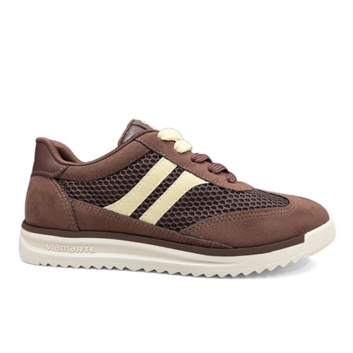 Detalhe - Tênis Via Marte Casual 226-018-24 Dark Brown